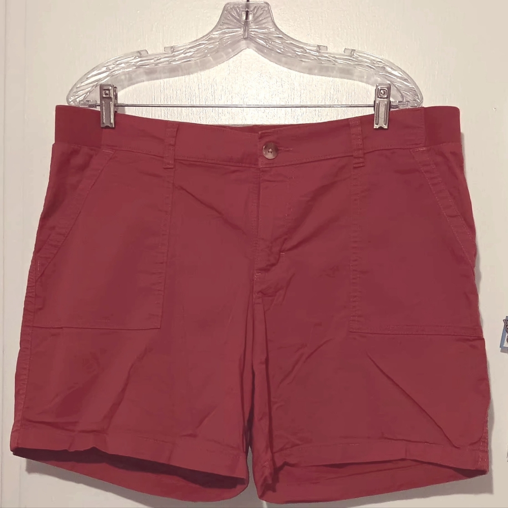 Lee Women's Vibrant Red Cargo Shorts